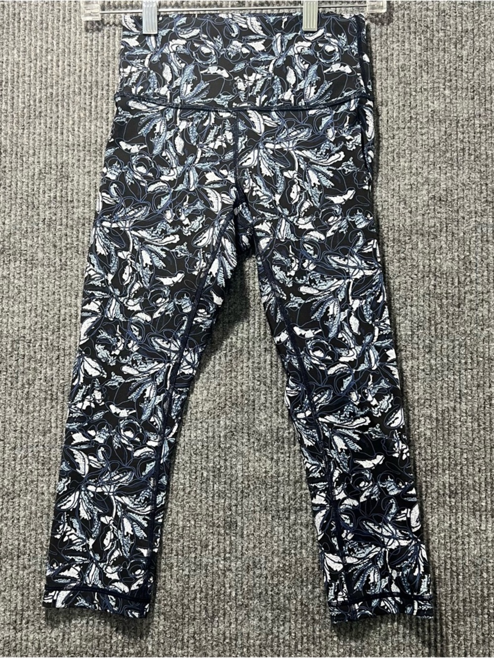 Lululemon Dark Blue Floral-Print Leggings